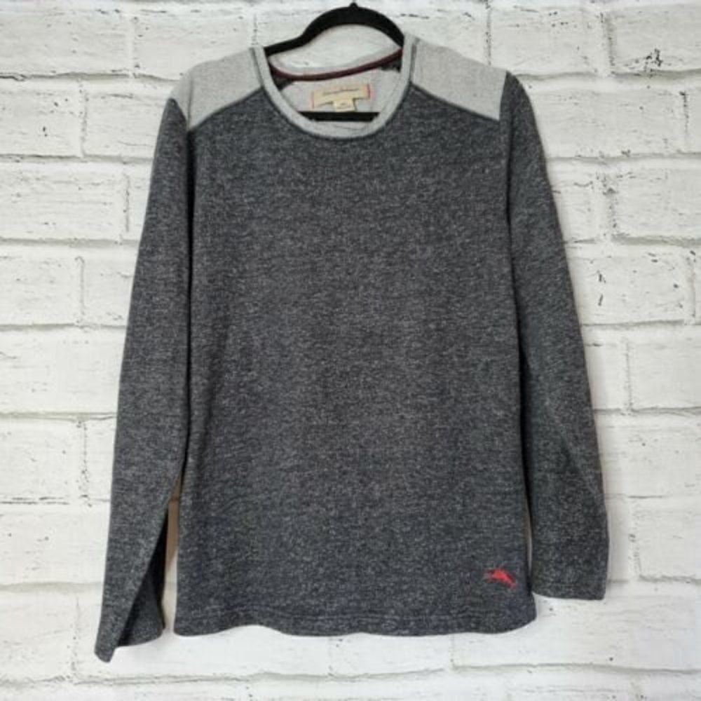 Tommy Bahama Mens Sweater Sz Medium Long Sleeve Pullover Gray Cotton-Poly - Picture 1 of 7
